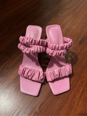Schutz pink heel sandals